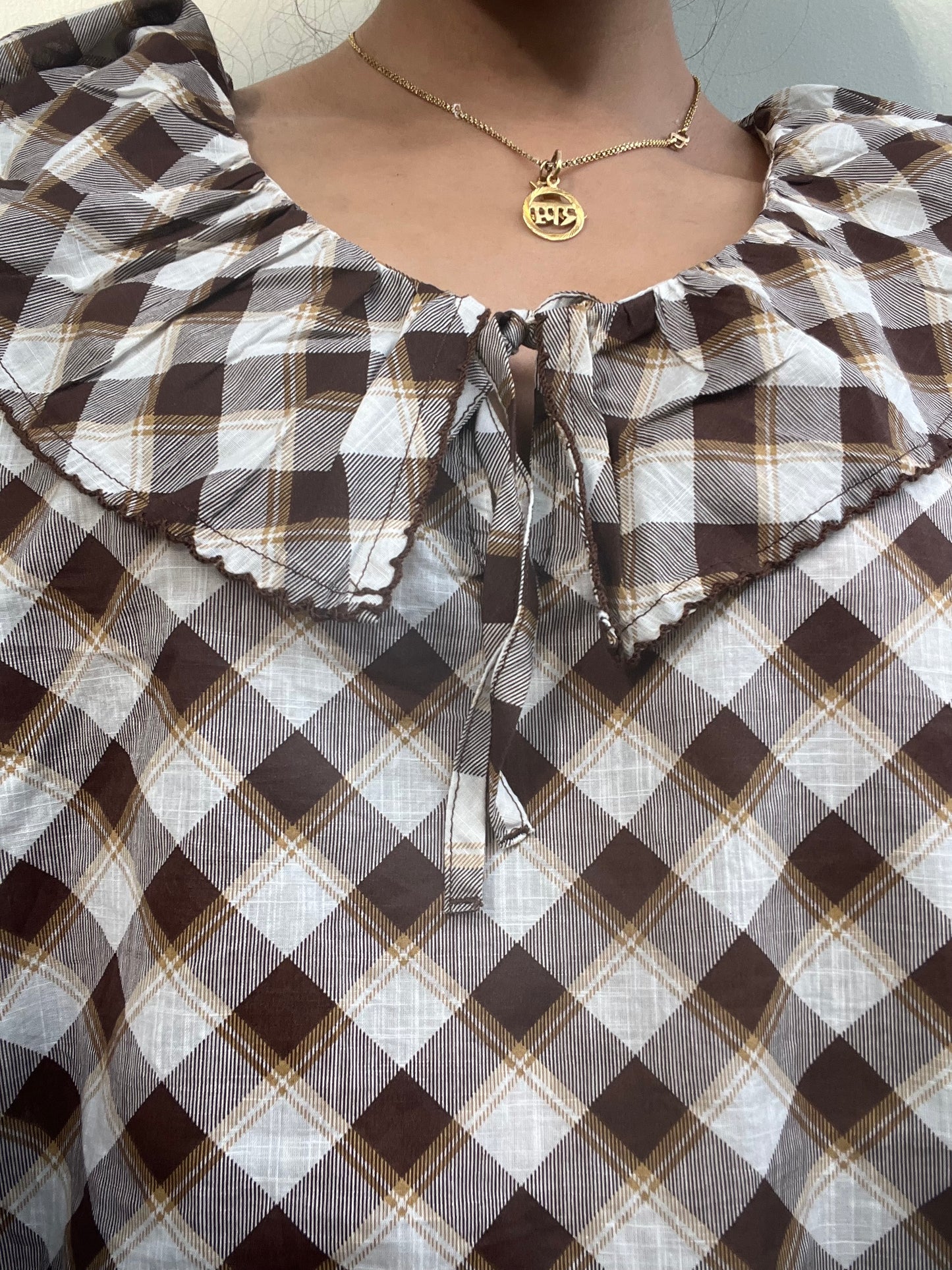 Plaid Cotton Top