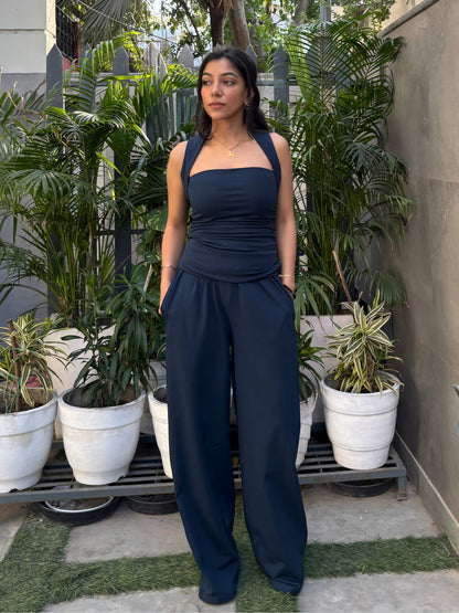Pure Cotton Ruched top & Pants set