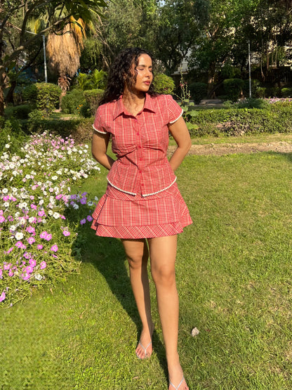 Cotton Poplin Shirt & Skort Set