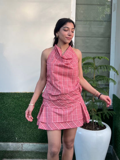 Cotton Poplin Halter top & Skort Set