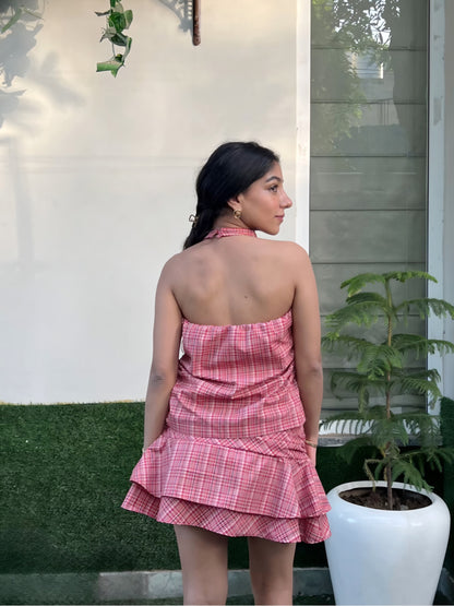 Cotton Poplin Halter top & Skort Set