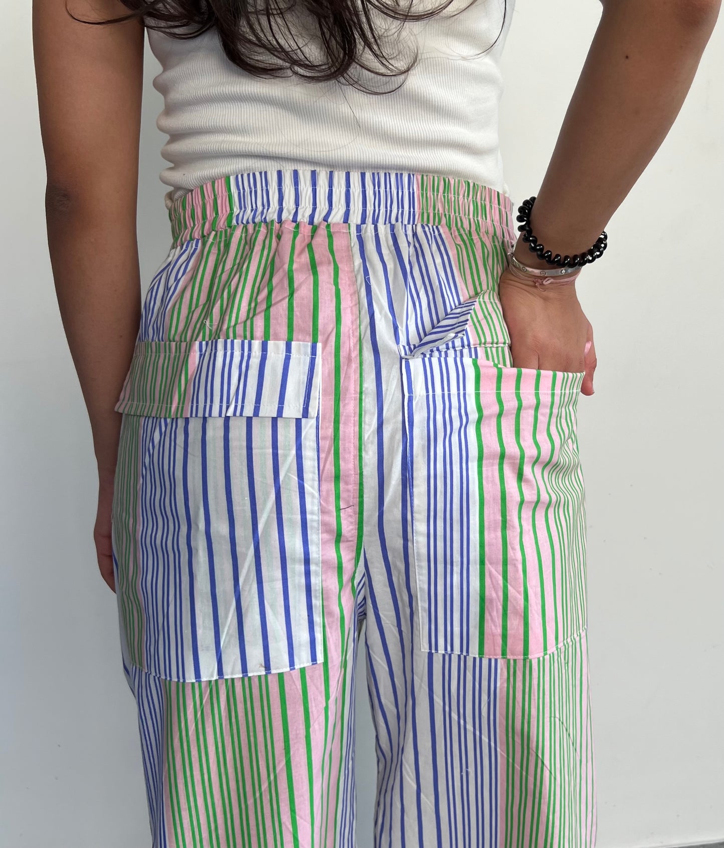 Cotton Poplin Striped Pants Only