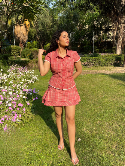 Cotton Poplin Shirt & Skort Set