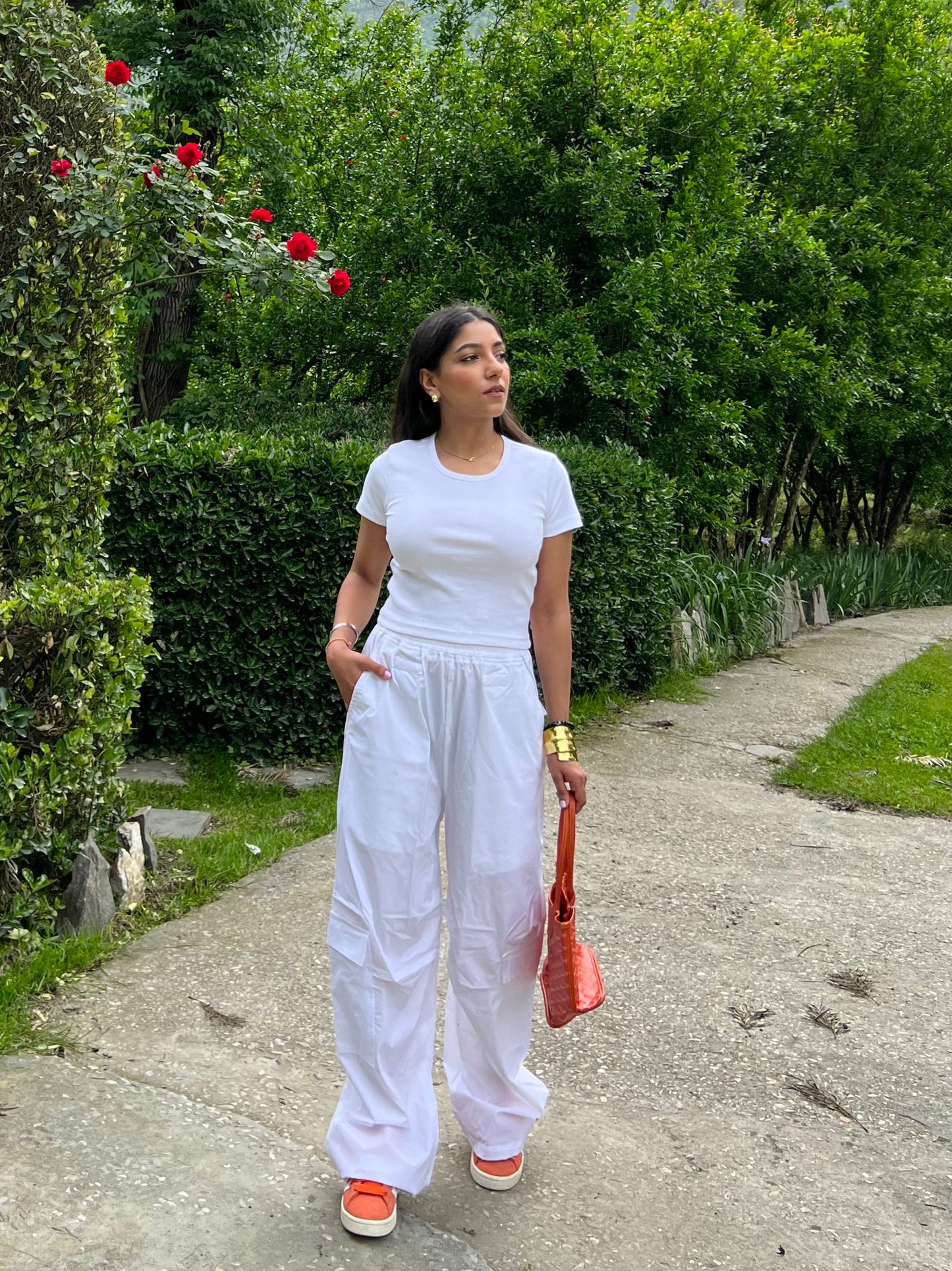 White Parachute Cargo PANTS ONLY