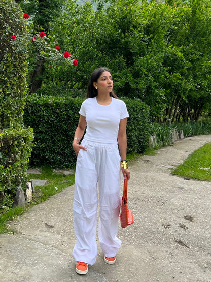White Parachute Cargo PANTS ONLY