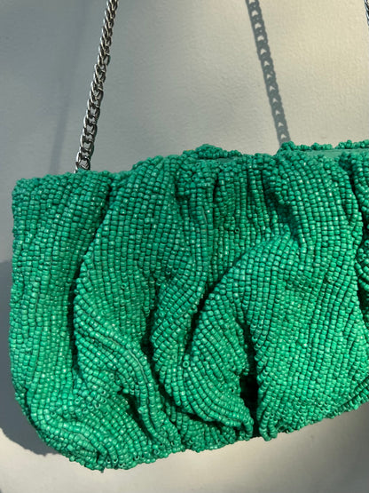 Green Starfish Beaded Bag