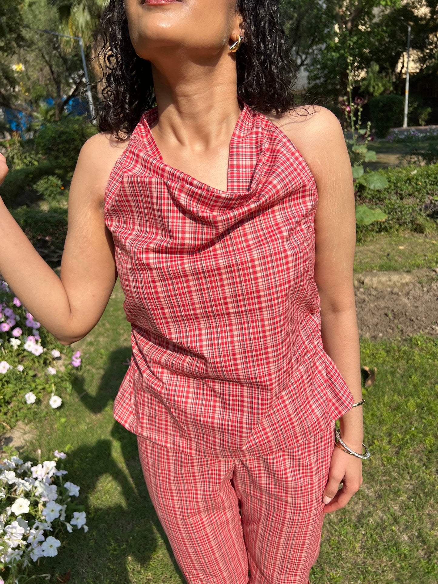 Cotton Poplin Halter top & Skort Set