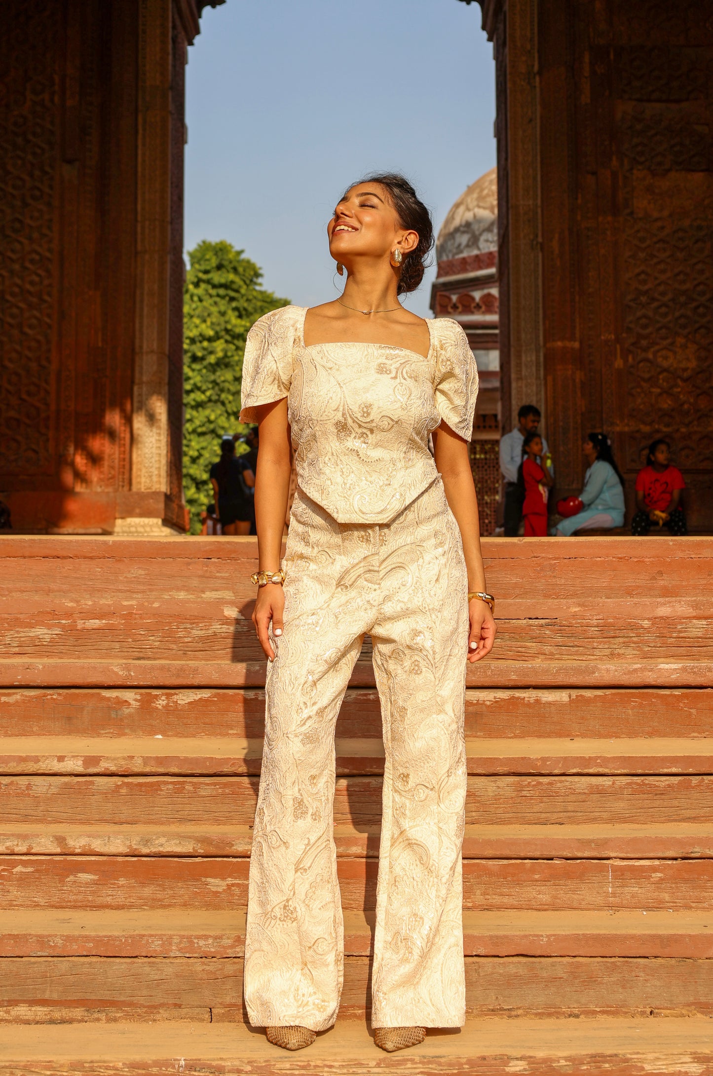 Ivory Corset Jacquard SET