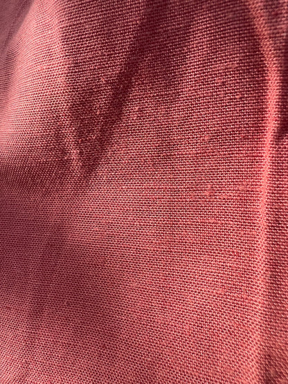 Dusty Rose Cotton Linen Draped Top & Pants Set