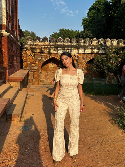 Ivory Corset Jacquard SET