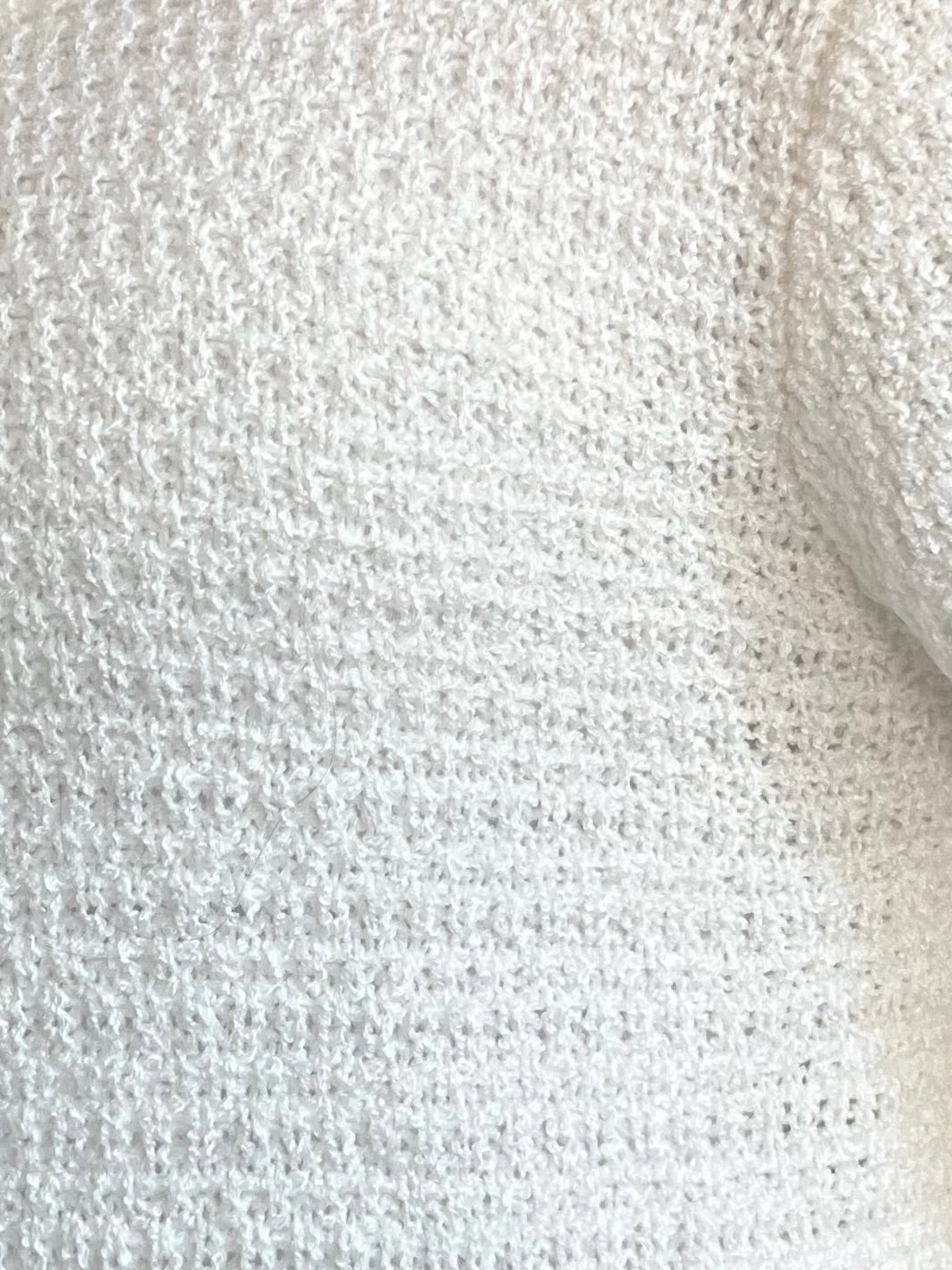 Cozy Woollen Sweater with Metallic Details WHITE