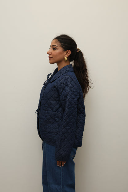 Scandi Bow Quilted Jacket