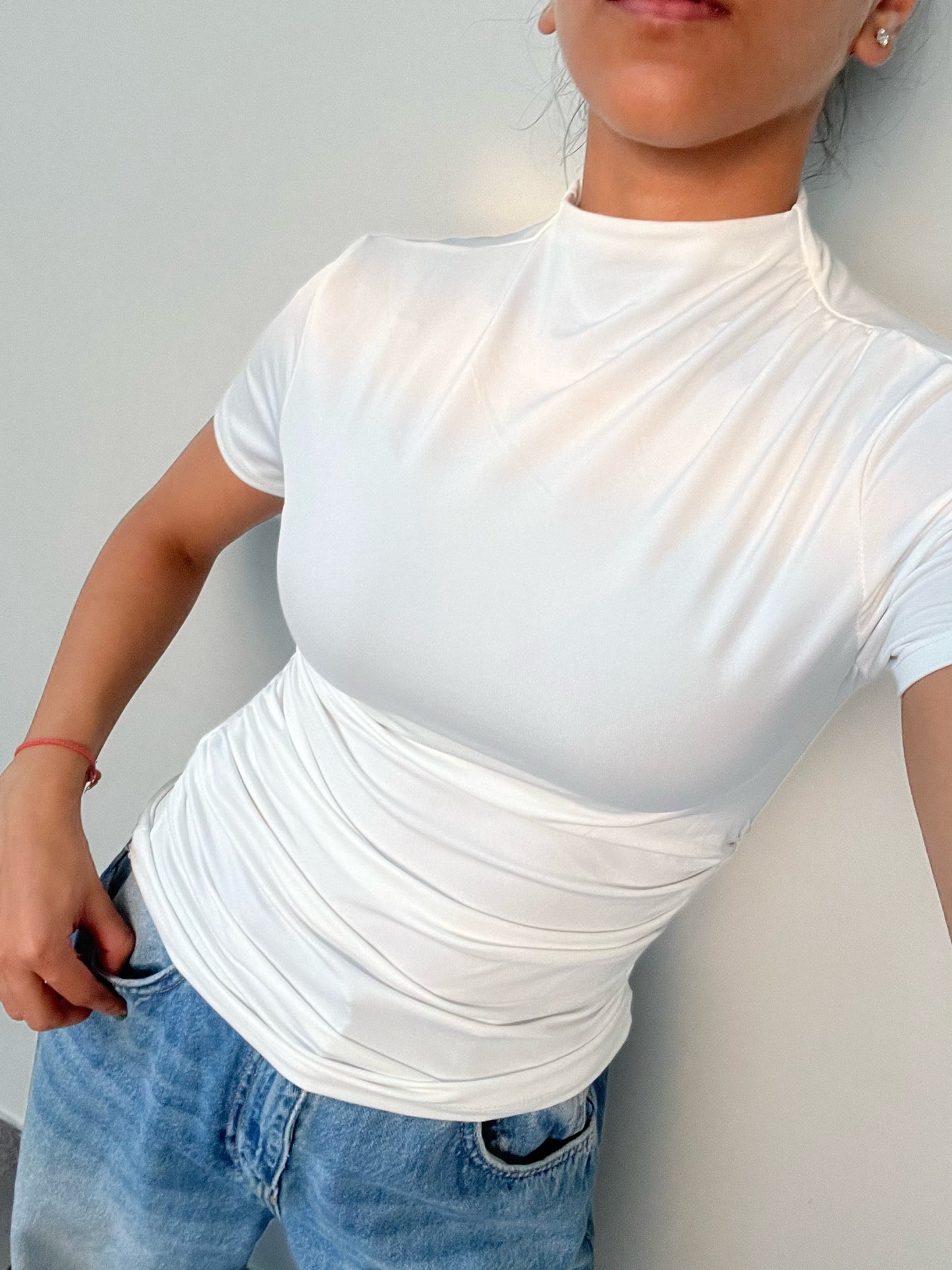 Sculpted High-Neck Top