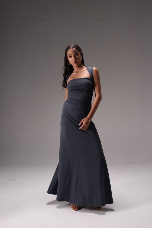Seamless Ruched Cotton Elastane Skirt set