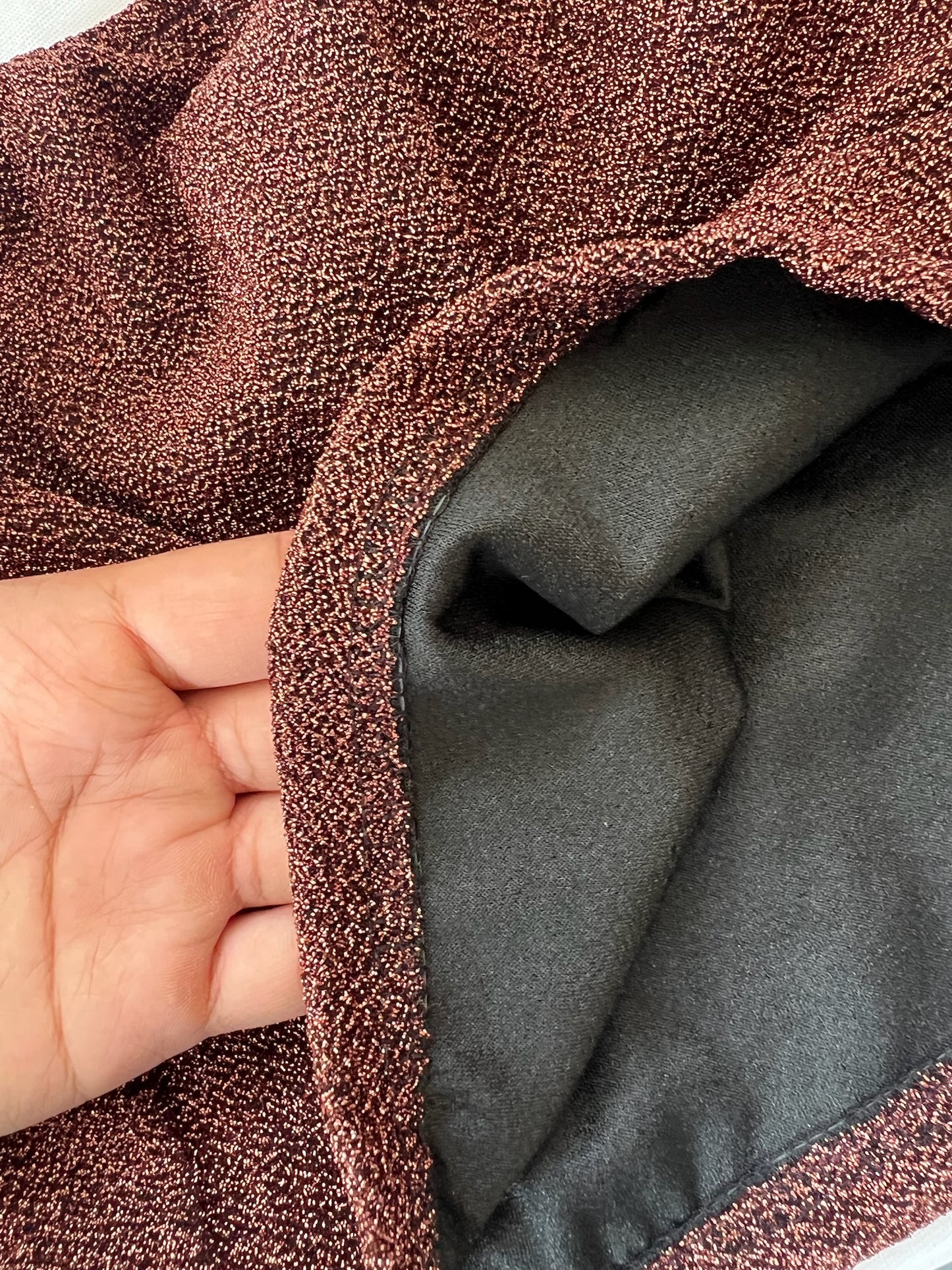 Brown Cotton Shimmer TOP ONLY ( 3 available)