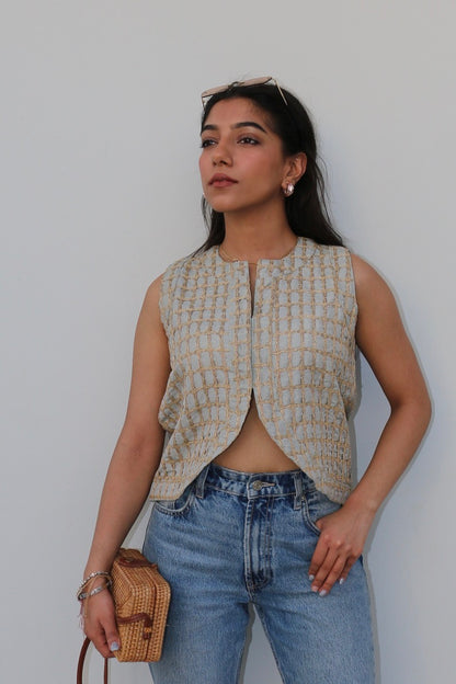 Cotton Embroidered Waistcoat