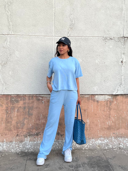 Sky blue RIB Co-ord