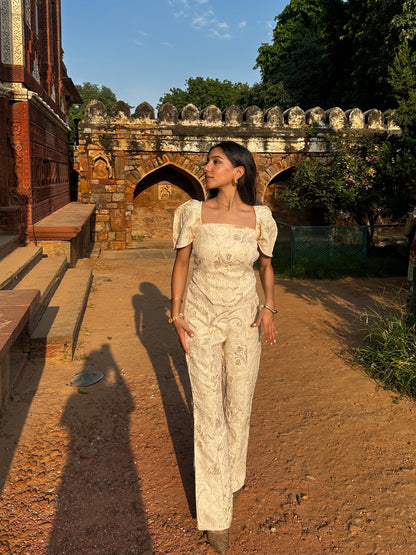 Ivory Corset Jacquard SET