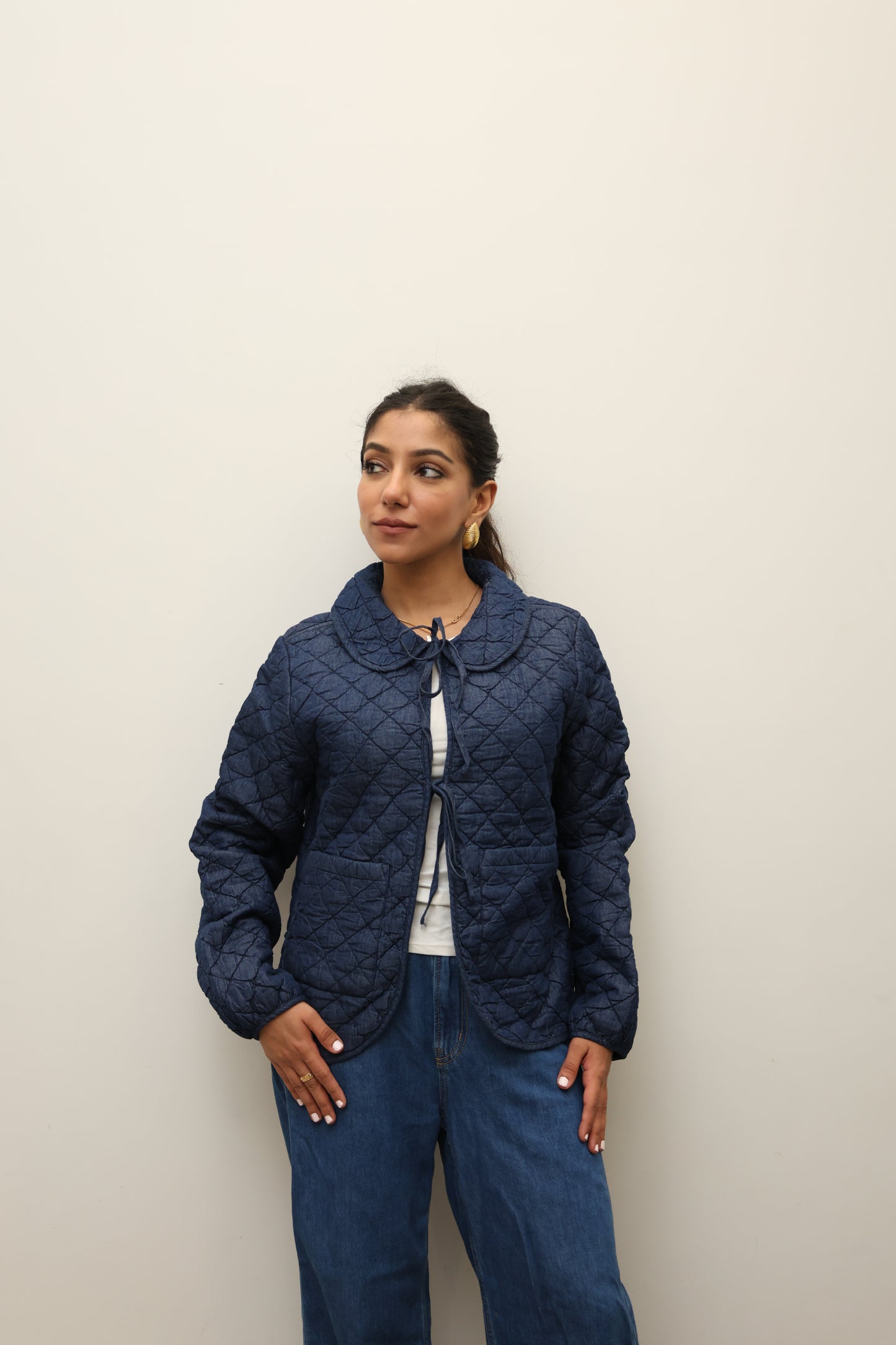 Scandi Bow Quilted Jacket