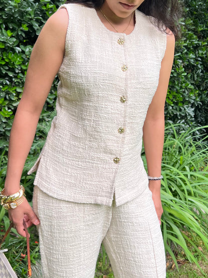 Ivory Textured Cotton Set