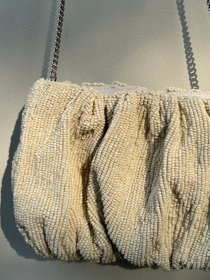 Cream Starfish Beaded Sling Bag/Clutch