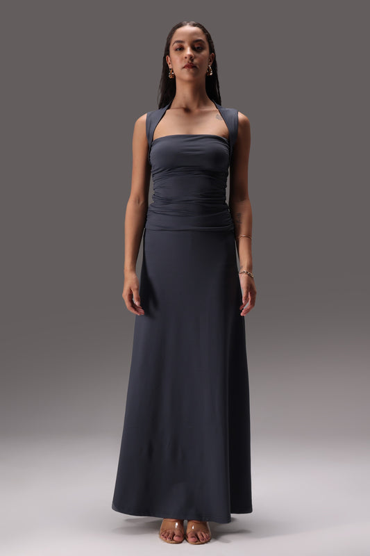 Seamless Ruched Cotton Elastane Skirt set
