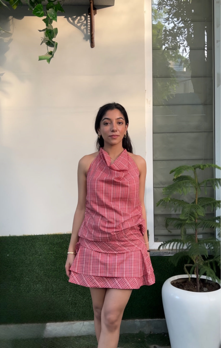 Cotton Poplin Halter top & Skort Set