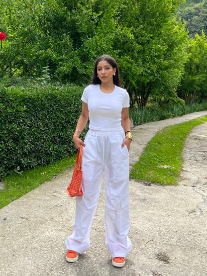 White Parachute Cargo PANTS ONLY