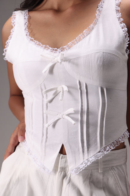 Swan Linen Bow Set
