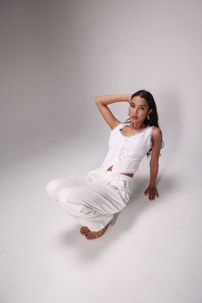 Swan Linen Bow Set