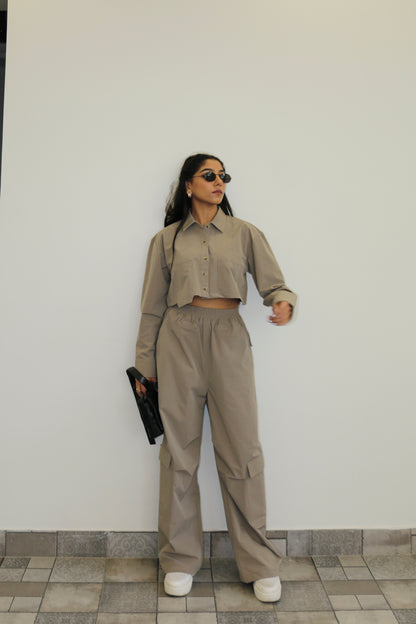 Parachute Pro Crop Shirt Set