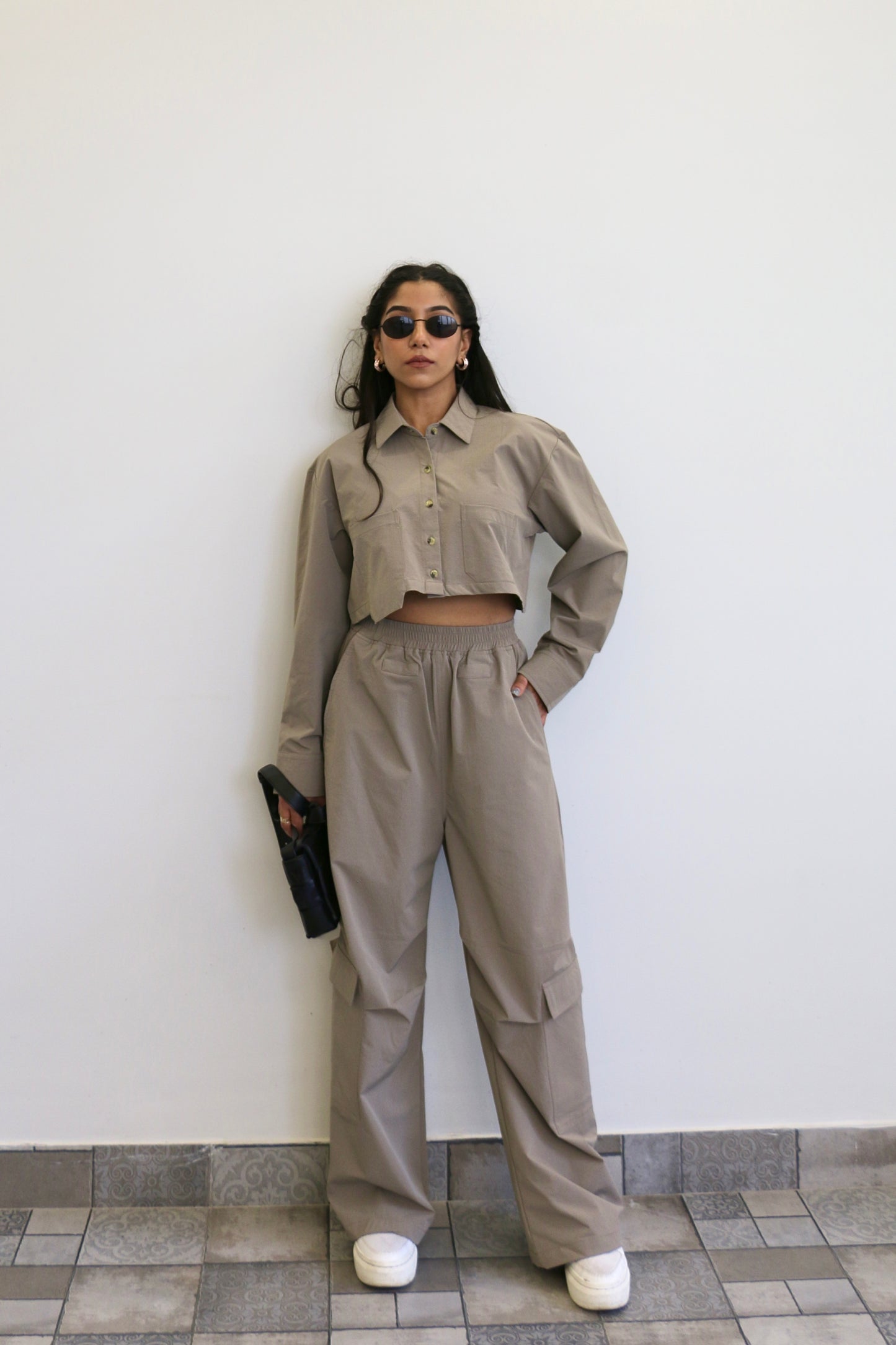 Parachute Pro Crop Shirt Set