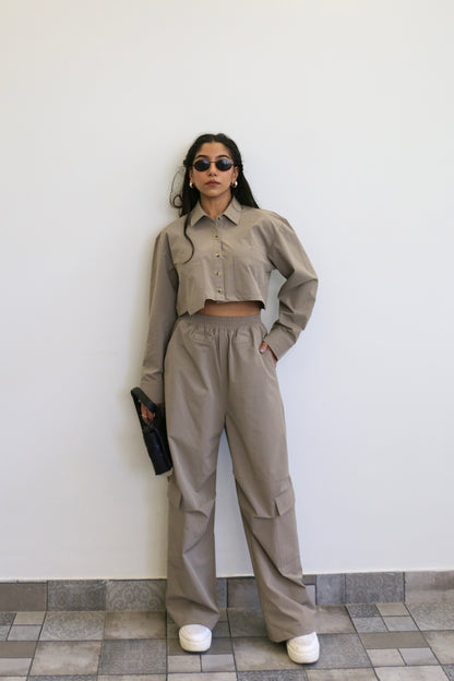 Parachute Pro Crop Shirt Set