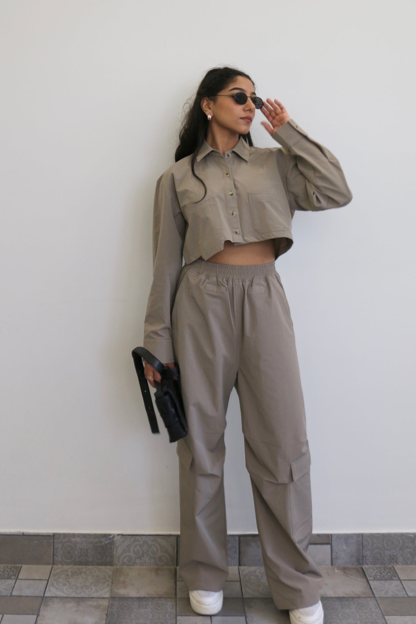 Parachute Pro Crop Shirt Set