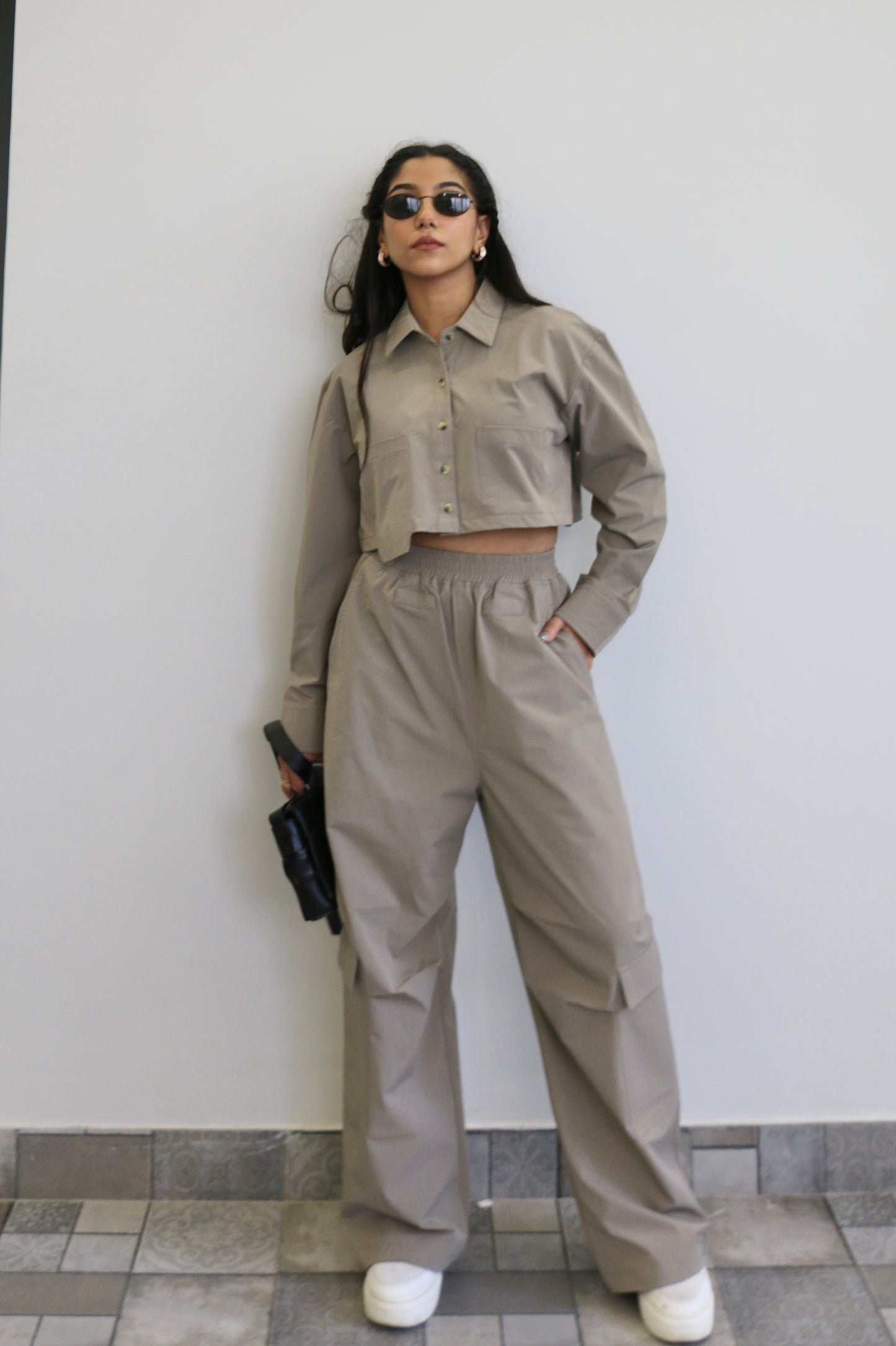 Parachute Pro Crop Shirt Set
