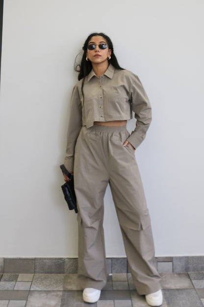 Parachute Pro Crop Shirt Set