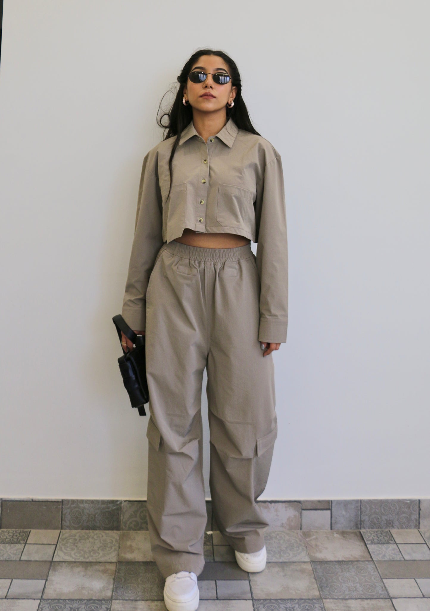 Parachute Pro Crop Shirt Set
