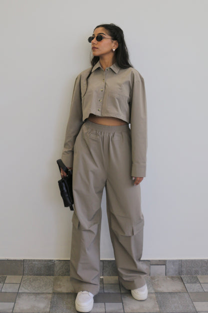 Parachute Pro Crop Shirt Set