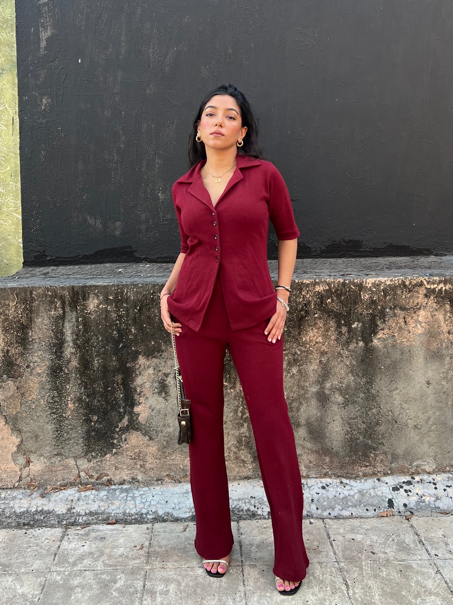 RIB Wine Long Co-ord