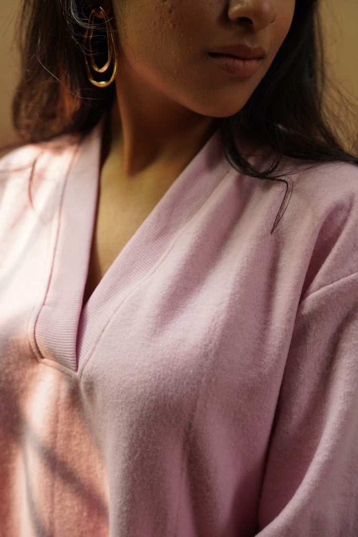 Cotton Fleece Light pink Co-ord
