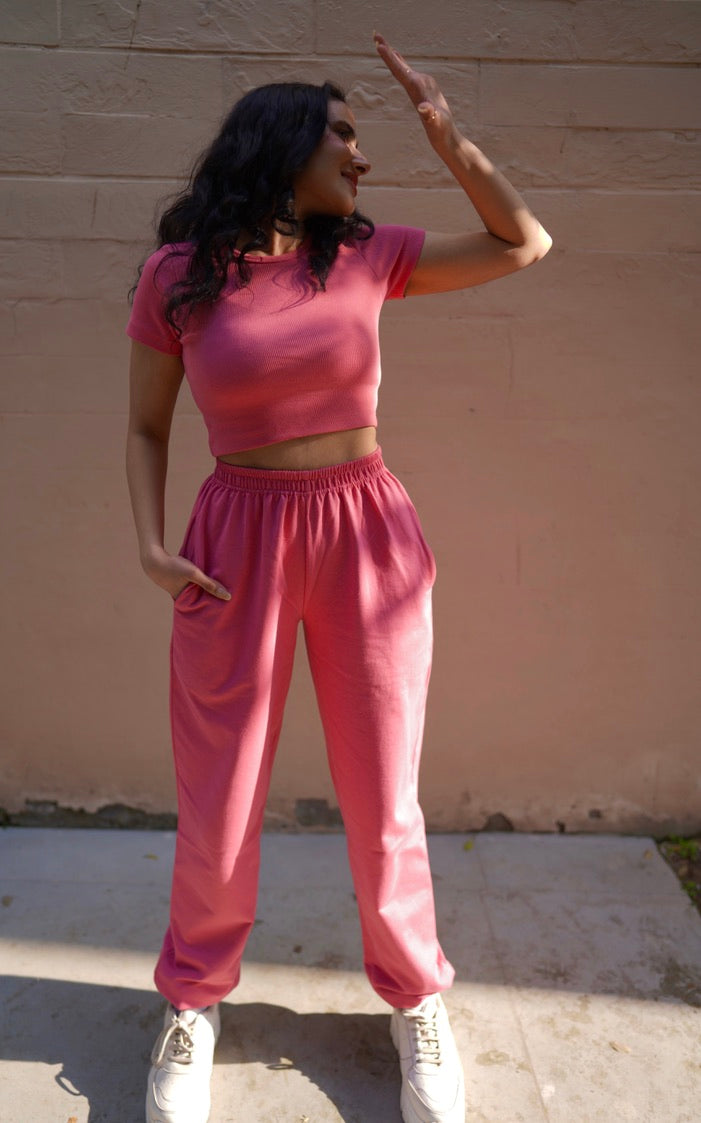 Blush Pink Crop Co-ord