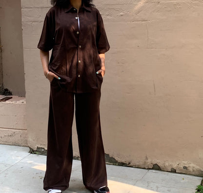 Brown Unisex French Terry Co-ord
