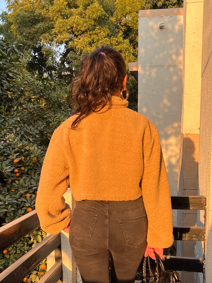 Sherpa Fleece Half Zip Sweatshirt
