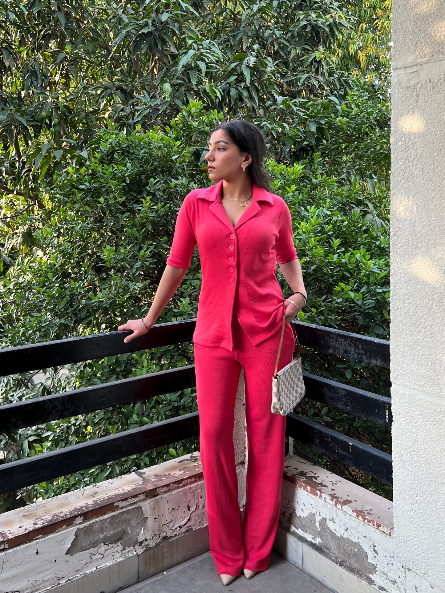 RIB Fuchsia Pink Co-ord