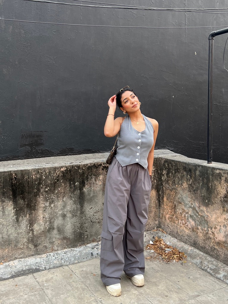 Waistcoat Parachute Cargo Joggers Unisex Co-ord