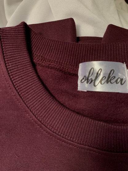 Cotton Fleece Wine Unisex Co-ord