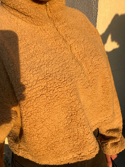 Sherpa Fleece Half Zip Sweatshirt