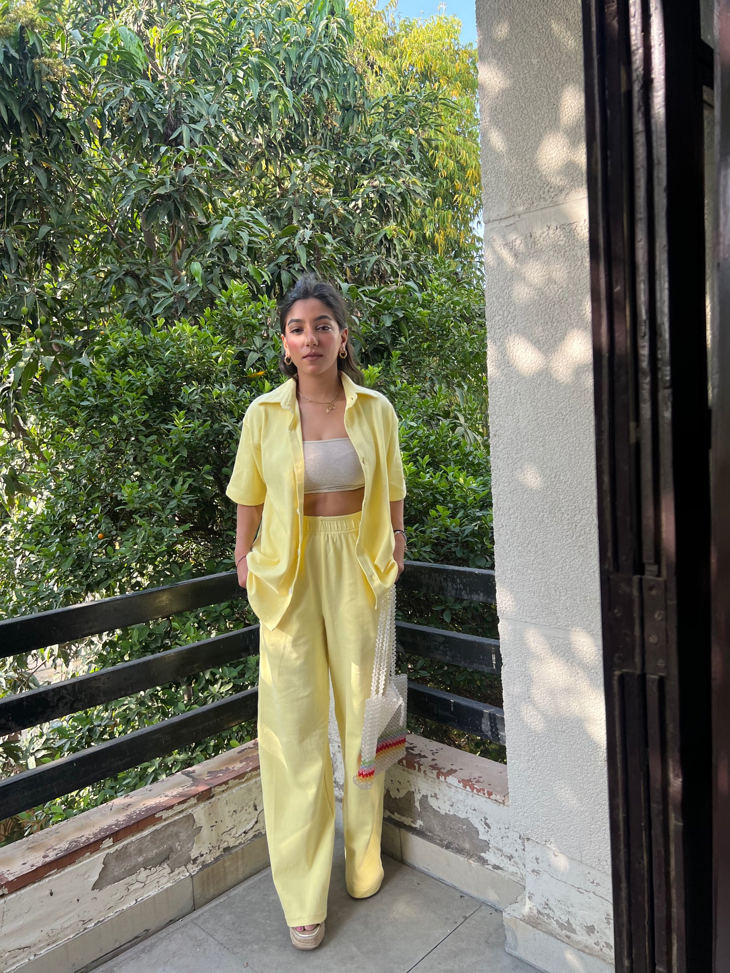 Lemon RIB Women's Shirt Co-ord