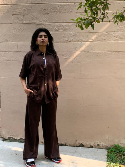 Brown Unisex French Terry Co-ord