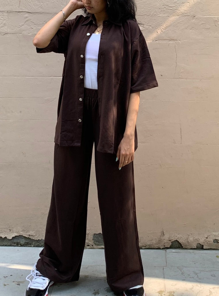 Brown Unisex French Terry Co-ord